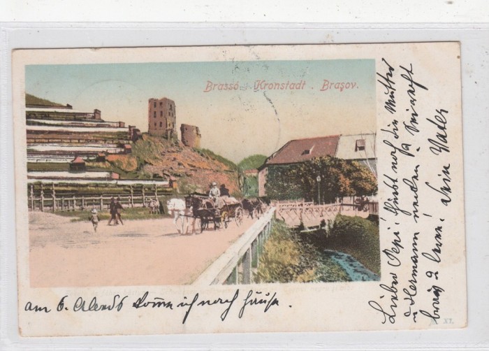 E B76693 Romani Brasov Kronstadt Brasso 1900 Caleasca