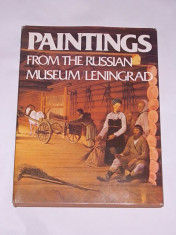 PAINTINGS FROM THE RUSSIAN MUSEUM- LENINGRAD- CARTONATA, SUPRACOPERTA- REPRODUCERI COLOR DE FOARTE BUNA CALITATE foto