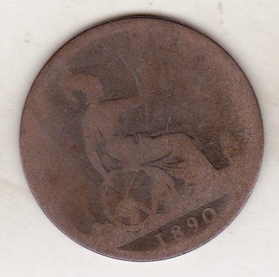 bnk mnd Marea Britanie Anglia 1 penny 1890 foto