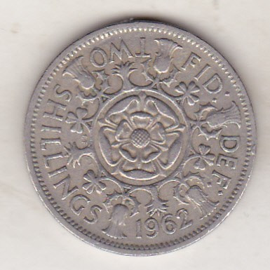 bnk mnd Marea Britanie Anglia 2 shillings 1962 vf foto