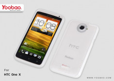 Husa TPU 2 in 1 + Folie Protectie HTC One X by Yoobao Originala White foto