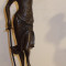 JUTITIARA splendida statueta lucrata in bronz , are 40 cm ianltime