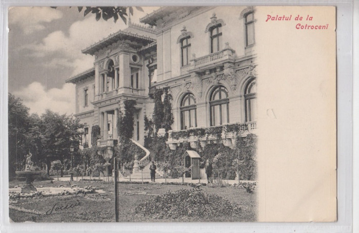 B76595 Romania bucuresti 1900 palatul Cotroceni jandarm