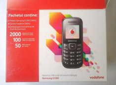 Samsung E1200 cu cartela Vodafone cu 15 EUR CREDIT inclus foto