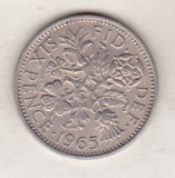 Bnk mnd Marea Britanie Anglia 6 pence 1965, Europa