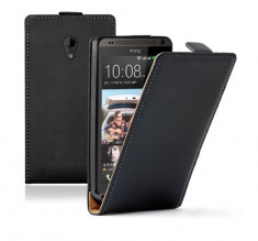 Husa HTC Desire 700 Flip Case Slim Inchidere Magnetica Black foto