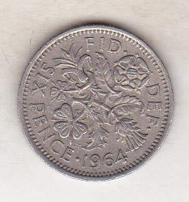 bnk mnd Marea Britanie Anglia 6 pence 1964