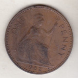 Bnk mnd Marea Britanie Anglia 1 penny 1962, Europa