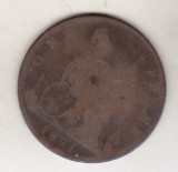 Bnk mnd Marea Britanie Anglia 1 penny 1891, Europa