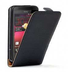 Husa HTC Desire 200 Flip Case Slim Inchidere Magnetica Black foto