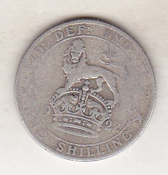 bnk mnd Anglia Marea Britanie 1 shilling 1922 , argint foto