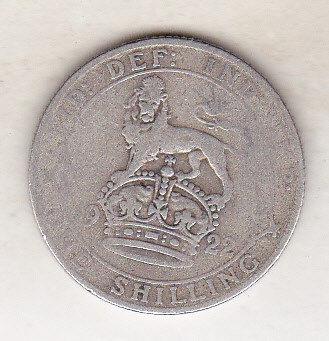 bnk mnd Anglia Marea Britanie 1 shilling 1922 , argint