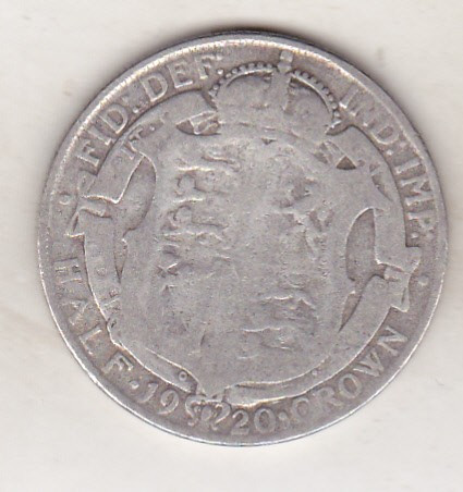 bnk mnd Marea Britanie Anglia half crown 1920 argint
