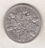 Bnk mnd Marea Britanie Anglia 6 pence 1935 argint, Europa
