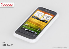 Husa TPU 2 in 1 + Folie Protectie HTC One V by Yoobao Originala White foto