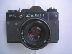 Aparat foto cu film Zenit TTL+obiectiv Helios 44m 2/58 filet de 42+toc foto