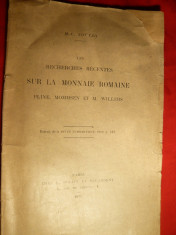 M.C.Soutzo ( Sutu) -Cercetari recente asupra Monedei Romane - Ed. 1910 foto