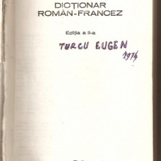 (C4720) DICTIONAR ROMAN - FRANCEZ, , EDITURA STIINTIFICA, 1972, COORDONATOR ANA CANARACHE