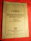 P.D.Vasilescu -Legea Unificare Asigurari Sociale - completari 1937