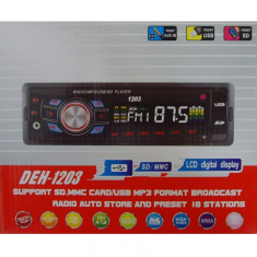 Radio MP3 Player Auto cu USB si Card Reader DEH cu fata detasabila casetofon foto