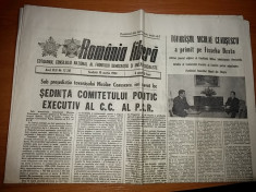 ziarul romania libera 10 martie 1984-sedinta comitetului politic executiv al PCR foto