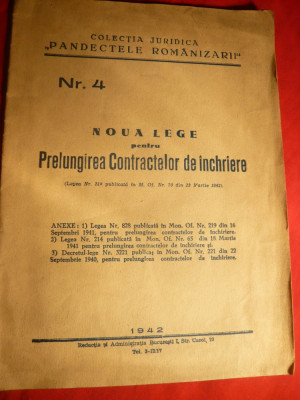 Noua Lege pt.Prelungirea Contractelor de Inchiriere - 1942 foto