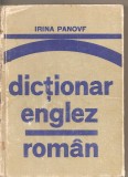 (C4719) DICTIONAR ENGLEZ - ROMAN DE IRINA PANOVF, EDITURA STIINTIFICA SI ENCICLOPEDICA, 1978