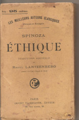 (C4725) SPINOZA - ETHIQUE (ETICA), EDITURA ERNEST FLAMMARION, PARIS, 1946, TRADUCERE DE RAOUL LANTZENBERG, TEXT IN LIMBA FRANCEZA foto