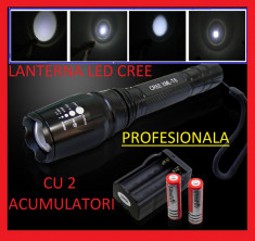 Lanterna police led cree cu zoom reglabil foto