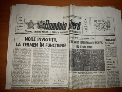 ziarul romania libera 6 martie 1984-39 de ani de la intaiul guvern revolutionar foto