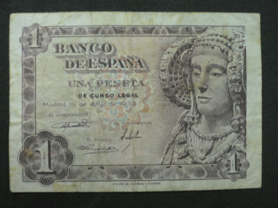 SPANIA - UNA PESETA - 1943 foto