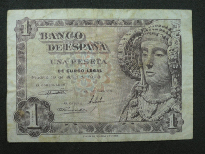 SPANIA - UNA PESETA - 1943