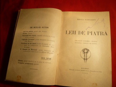 Mircea Radulescu - Leii de Piatra - Ed. Socec 1924 foto
