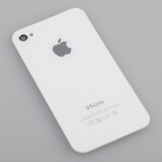 Capac Spate Iphone 4S Original cu Logo, Alb , Sticla , Nou sigilat foto