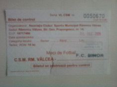 Bilet - CSM Rm.Valcea - FC Bihor (2 octombrie 2010) foto