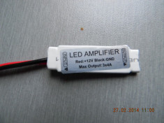 MINI AMPLIFICATOR BANDA led RGB 3528 sau 5050 foto