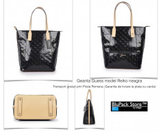 Geanta . poseta Guess originala model Reiko negru black neagra PVC Transport gratuit foto