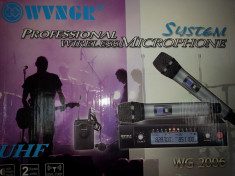 Set microfoane fara fir , KIT KARAOKE WIRELESS ! foto