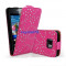 Livrare gratuita!!! Husa / toc flip Pink Diamonds pentru SAMSUNG GALAXY S2 I9100 + folie ecran + laveta + stylus, inchidere magnetica, deosebita