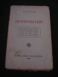 MIHAI D. RADLEA - INTERPRETARI {1927}, Alta editura