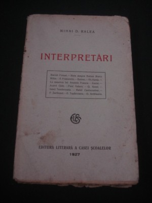 MIHAI D. RADLEA - INTERPRETARI {1927} foto