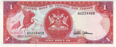 TRINIDAD TOBAGO 1 DOLLAR 1985; P-36d / UNC - NECIRCULATA foto