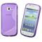 Livrare gratuita! Husa termorezistenta silicon-gel TPU violet pentru Samsung Galaxy Trend Lite Duos S7392 + folie ecran + laveta, calitate