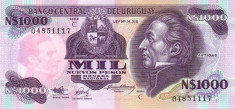 URUGUAY 1000 NUEVOS PESOS 1991-1992; P-64A / UNC - NECIRCULATA foto