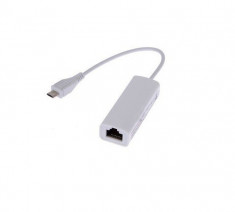 Adaptor micro USB 2.0 - LAN RJ45 ethernet network pentru tableta ANDROID PC miniPC PDA RJ-45 placa de retea usb 10/100Mbps foto