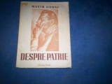 DESPRE PATRIE MAXIM GORKI, Alta editura