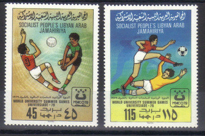 LIBIA 1979, Jocurile Mondiale Universitare, serie neuzata, MNH foto