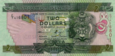 Insulele Solomon 2 Dolari (hartie; nedatata; circa 2006) P-25 UNC !!! foto