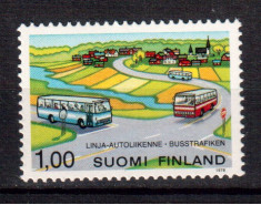 FINLANDA 1978, Transport - Autobuze, serie neuzata, MNH foto