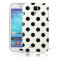 Husa / Carcasa Samsung Galaxy s4 i9500 / i9505 TPU alba cu buline - calitate superioara